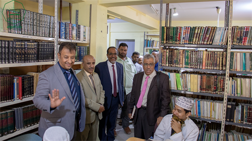 وفد ورزارة التعليم العالي في زيارة تفقدية لجامعة الأحقاف