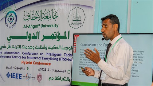 جامعة الأحقاف بحضرموت تختتم فعاليات المؤتمر الدولي للتكنولوجيا الذكية وأنظمة وخدمات إنترنت كل شيء بالمكلا