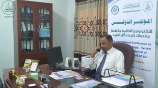 رئيس اللجنة التنظيمية للمؤتمر الدولي للتكنولوجيا الذكية وأنظمة وخدمات انترنت كل شيء بجامعة الاحقاف في ضيافة اذاعة سيؤون