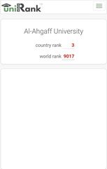 جامعة الاحقاف الثالثة يمنيا بحسب تقييم موقع uniRank للجامعات