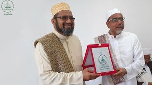 نائب رئيس جامعة الاحقاف والوفد المرافق له في ضيافة معهد الجنيد الإسلامي