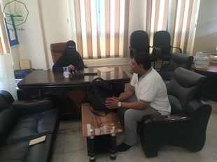 وحدة شؤون الخريجين بجامعة الاحقاف في زيارة لمقر إداة البحوث والتنمية بديوان محافظة حضرموت